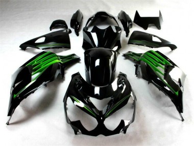 Nero Verde Kit Carenatura Moto Completa Kawasaki ZX14R ZZR 1400 12-21