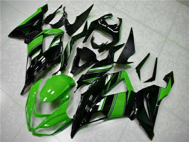Nero Verde Kit Carenatura Moto Completa Kawasaki ZX6R 13-18 Nero Verde Kit Carenatura Moto Completa Kawasaki ZX6R 13-18