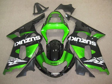 Nero Verde Kits Carenatura Moto Iniezione Suzuki GSXR 600 K1 K2 K3 01-03