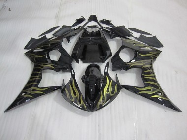 Nero con Giallo Fiamma Carene Moto Yamaha R6 03-05