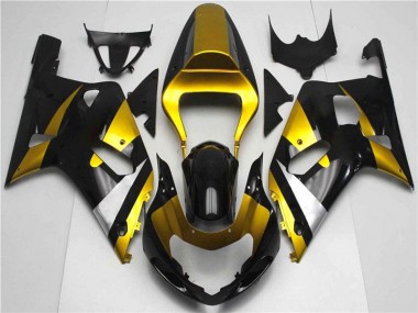 Oro Nero Carene Moto Suzuki GSXR 600 / 750 K1 K2 K3 01-03