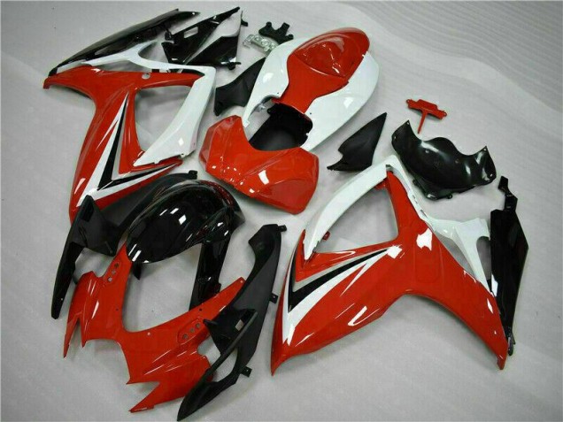 Rosso Bianco ABS Moto Plastica & Moto Carena Suzuki GSXR 600 / 750 K6 06-07 Rosso Bianco ABS Moto Plastica & Moto Carena Suzuki GSXR 600 / 750 K6 06-07