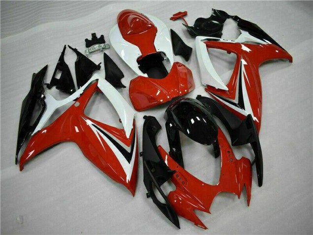 Rosso Bianco ABS Moto Plastica & Moto Carena Suzuki GSXR 600 / 750 K6 06-07 Rosso Bianco ABS Moto Plastica & Moto Carena Suzuki GSXR 600 / 750 K6 06-07
