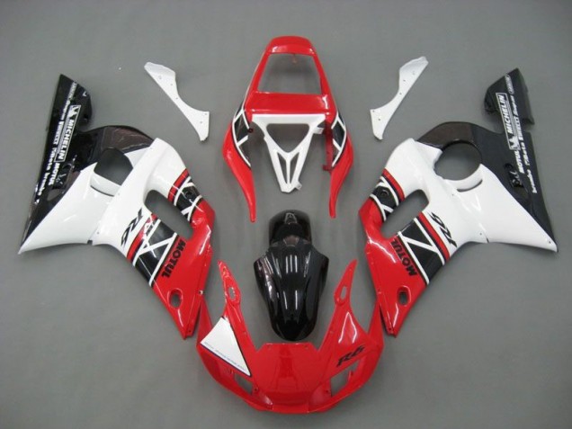 Rosso Bianco Nero Kit Carenatura Moto Completa Yamaha R6 98-02 Rosso Bianco Nero Kit Carenatura Moto Completa Yamaha R6 98-02