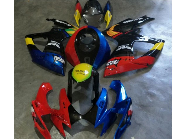 Rosso Blu Carene Moto Suzuki GSXR 600 / 750 K6 06-07 Rosso Blu Carene Moto Suzuki GSXR 600 / 750 K6 06-07