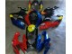 Rosso Blu Carene Moto Suzuki GSXR 600 / 750 K6 06-07 Rosso Blu Carene Moto Suzuki GSXR 600 / 750 K6 06-07