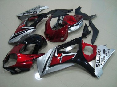 Rosso Nero Argento Kits Carenatura Moto Completa Suzuki GSXR 1000 K7 07-08