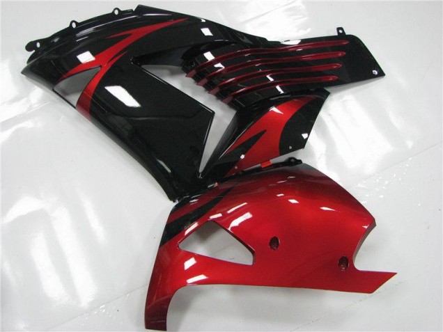 Rosso Nero Carene Moto Kawasaki ZX14R ZZR 1400 06-11 Rosso Nero Carene Moto Kawasaki ZX14R ZZR 1400 06-11