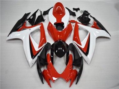 Rosso Nero Kits Carene Moto Completa Suzuki GSXR 600 / 750 K6 06-07