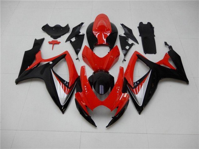 Rosso Nero Kits Carene Moto Suzuki GSXR 600 / 750 K6 06-07 Rosso Nero Kits Carene Moto Suzuki GSXR 600 / 750 K6 06-07