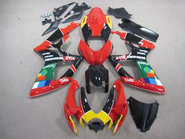 Rosso Nero Verde Carene Moto Suzuki GSXR 750 K6 06-07
