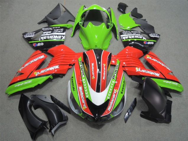 Rosso Verde Motocard Carene Moto Kawasaki ZX14R ZZR 1400 06-11 Rosso Verde Motocard Carene Moto Kawasaki ZX14R ZZR 1400 06-11