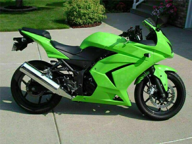 Verde Kit Completo Carenatura Moto ABS Kawasaki EX250 08-12 Verde Kit Completo Carenatura Moto ABS Kawasaki EX250 08-12