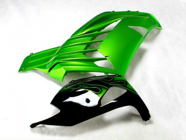 Verde Nero Carene Moto Kawasaki ZX14R ZZR 1400 12-21 Verde Nero Carene Moto Kawasaki ZX14R ZZR 1400 12-21