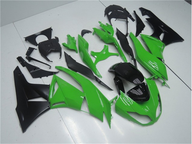 Verde Nero Kit Carenatura Motocicletta Completo ABS Kawasaki ZX6R 09-12 Verde Nero Kit Carenatura Motocicletta Completo ABS Kawasaki ZX6R 09-12