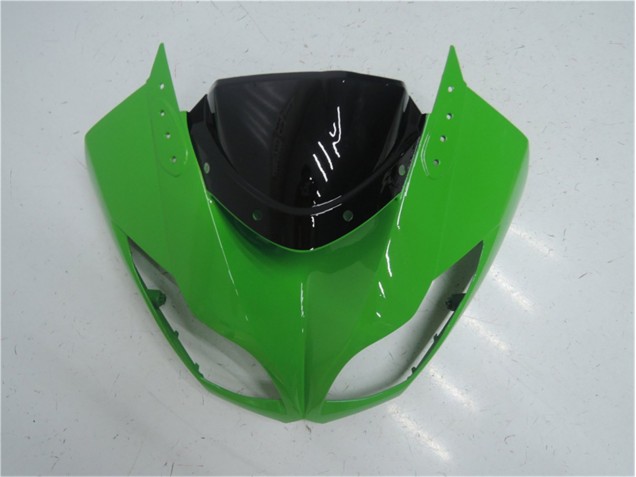 Verde Nero Kit Carenatura Motocicletta Completo ABS Kawasaki ZX6R 09-12 Verde Nero Kit Carenatura Motocicletta Completo ABS Kawasaki ZX6R 09-12