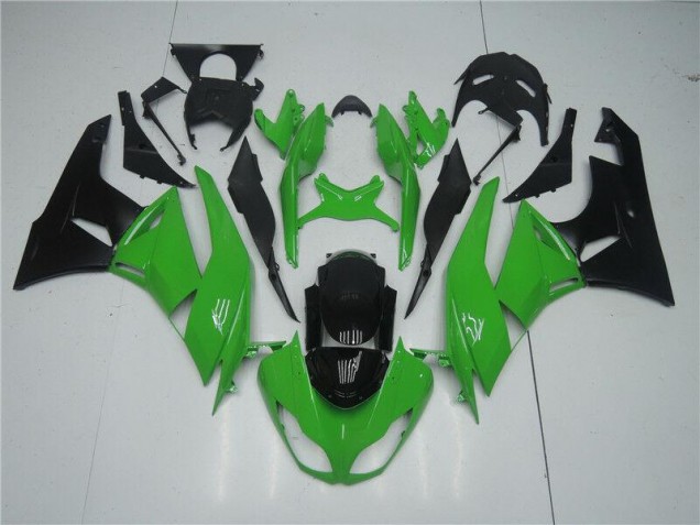 Verde Nero Kit Carenatura Motocicletta Completo ABS Kawasaki ZX6R 09-12 Verde Nero Kit Carenatura Motocicletta Completo ABS Kawasaki ZX6R 09-12