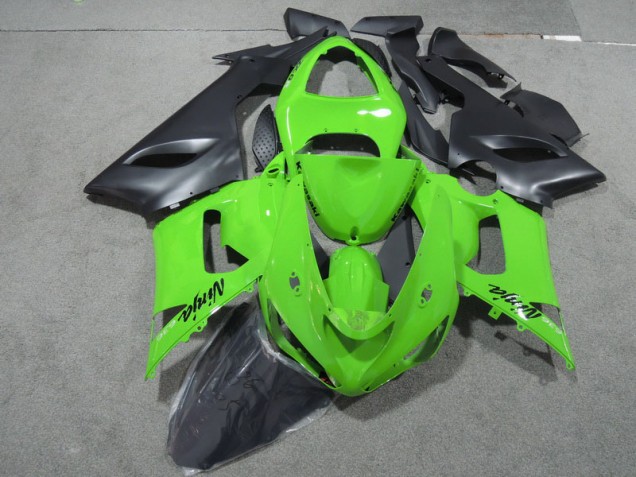 Verde Nero Ninja 636 Carene Moto Kawasaki ZX6R 05-06 Verde Nero Ninja 636 Carene Moto Kawasaki ZX6R 05-06
